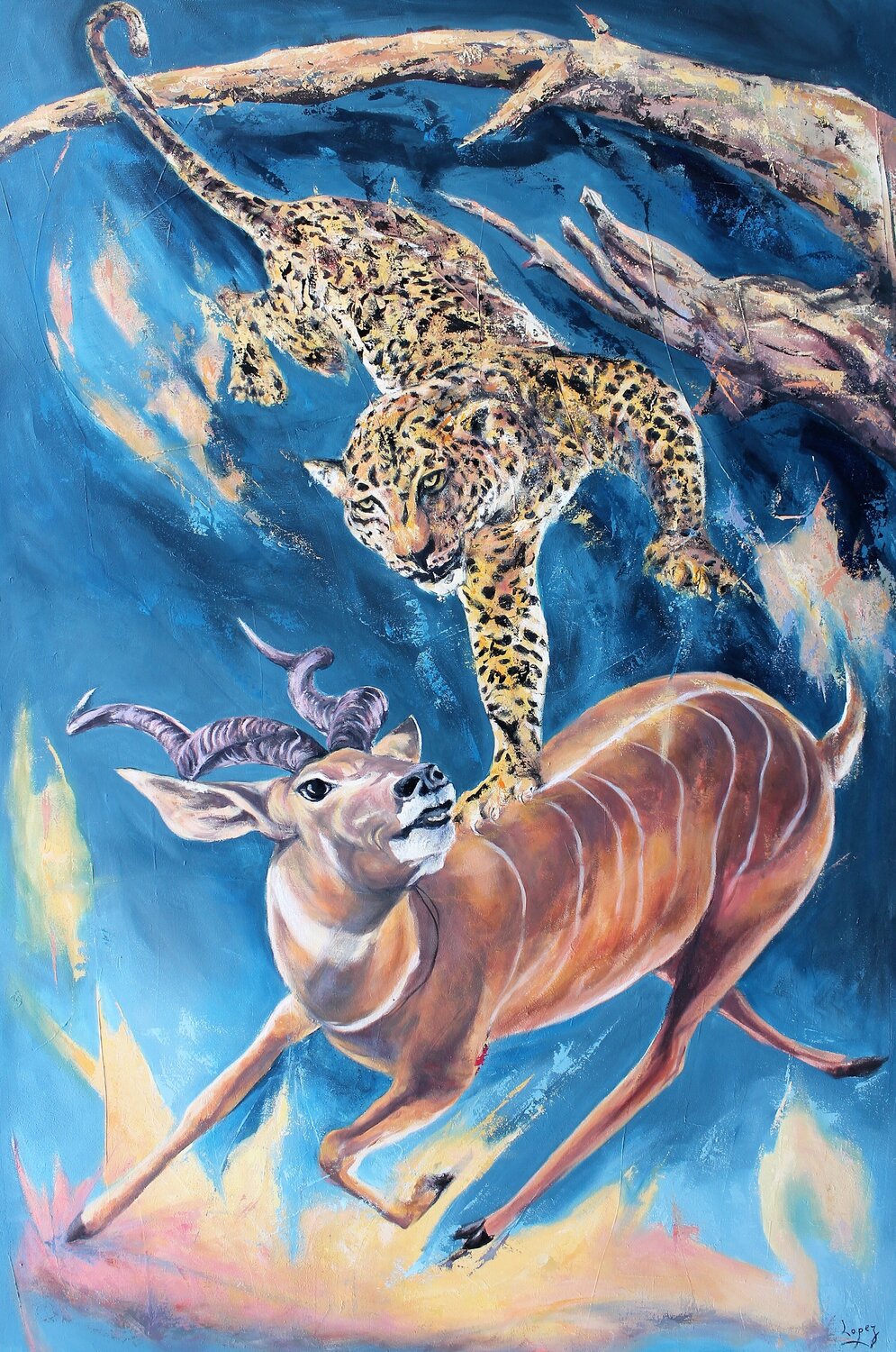 Encore raté ! Jean-Luc Lopez Original painting for sale