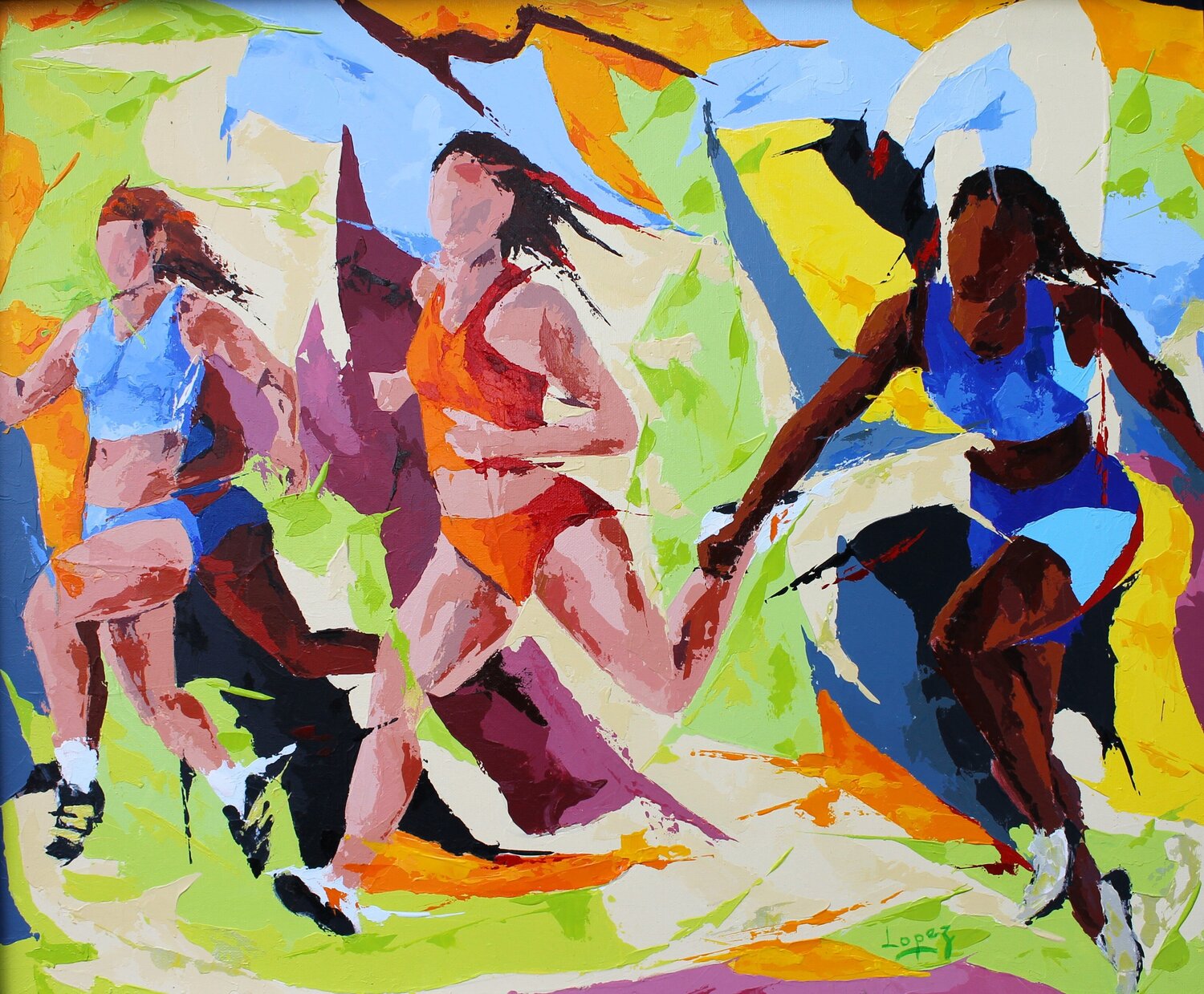 405 Sans dossard Jean-Luc Lopez Original painting for sale