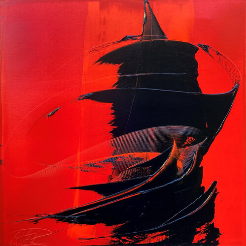 Référence B 25 - Huile sur toile 80x80cm by Jean Soyer, Painting for Sale on Select