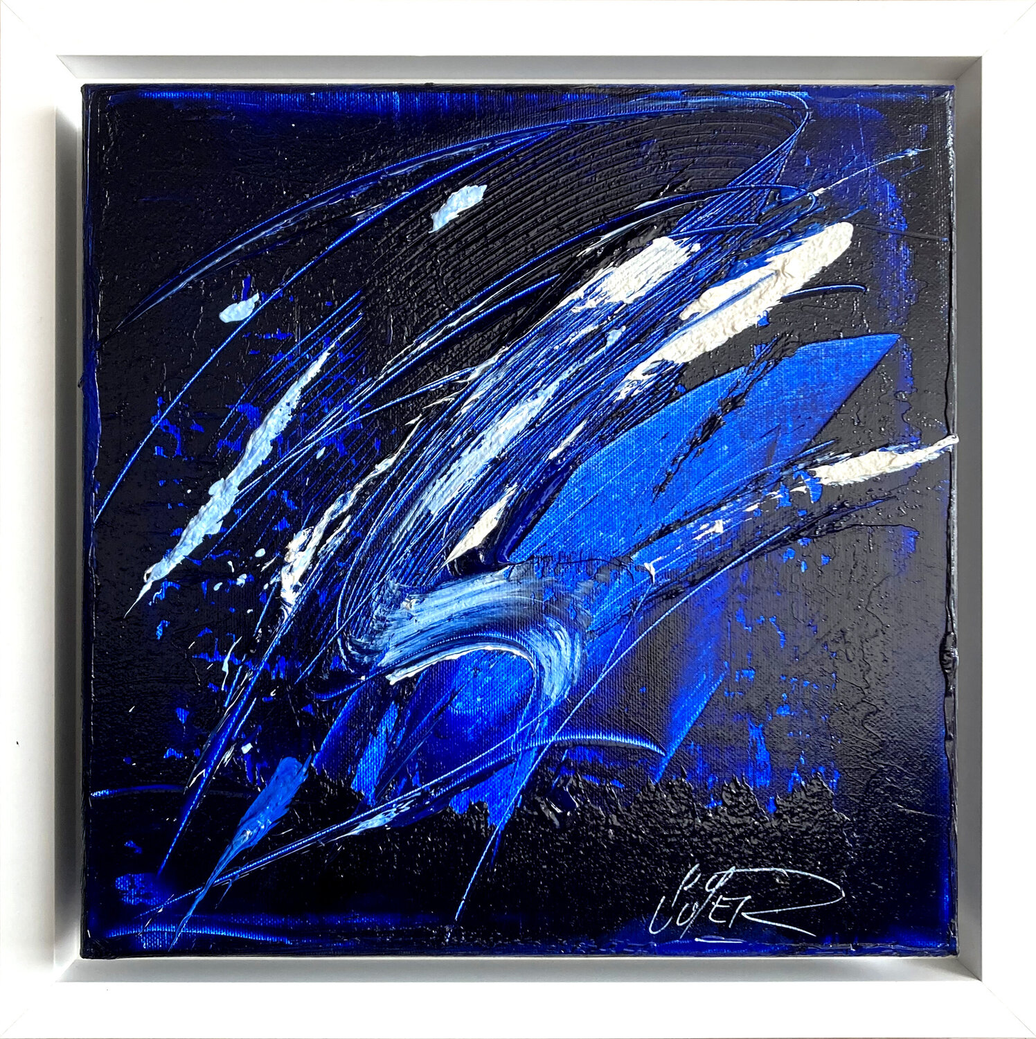 Référence S 300 - Huile sur toile 30x30cm - 37x37cm encadrée Jean Soyer Original painting for sale