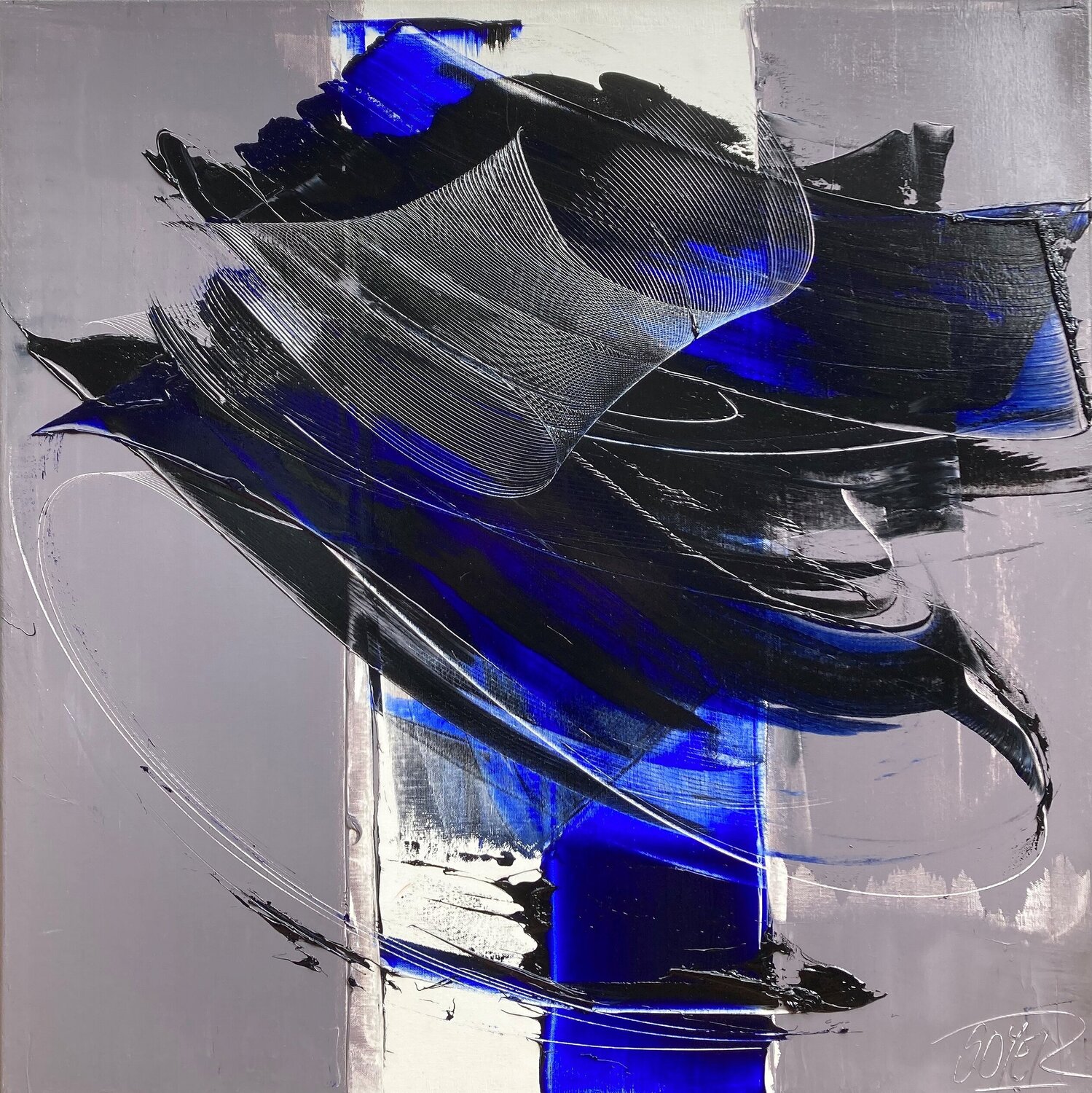 Référence G 18 - Huile sur toile 80x80cm Jean Soyer Original painting for sale