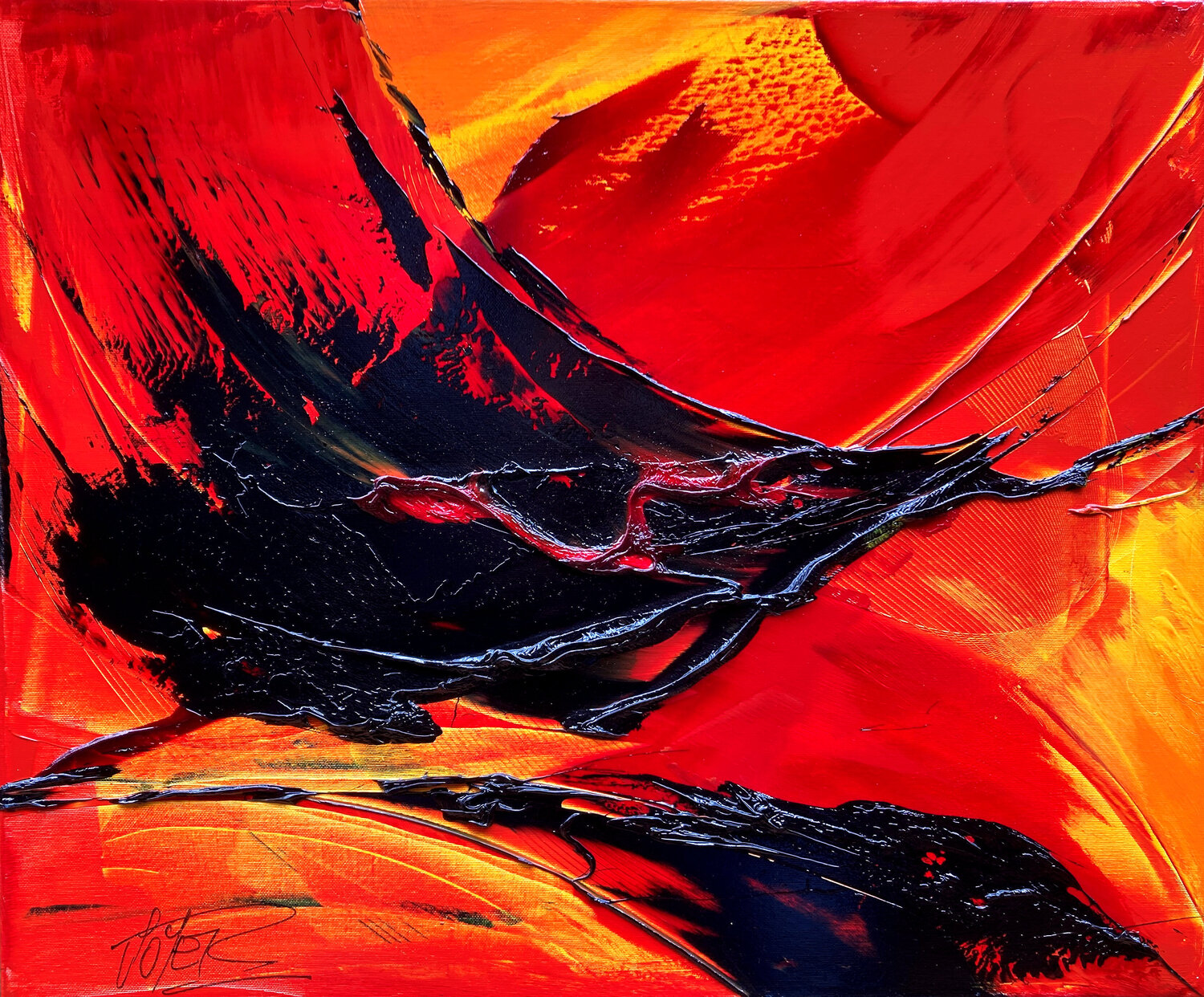 Réf. E 18 - Huile sur toile 54x65cm Jean Soyer Original painting for sale