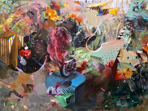 Playing War 9 by Edith Torony, Painting for Sale on Select