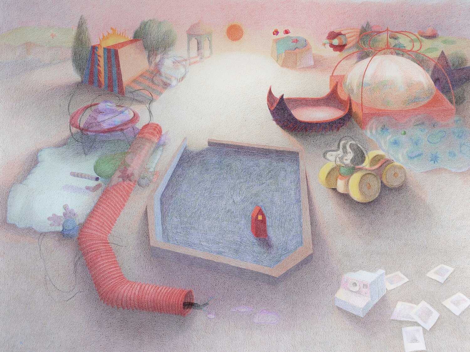 Topography of a Dream II Edith Torony Drawing for sale
