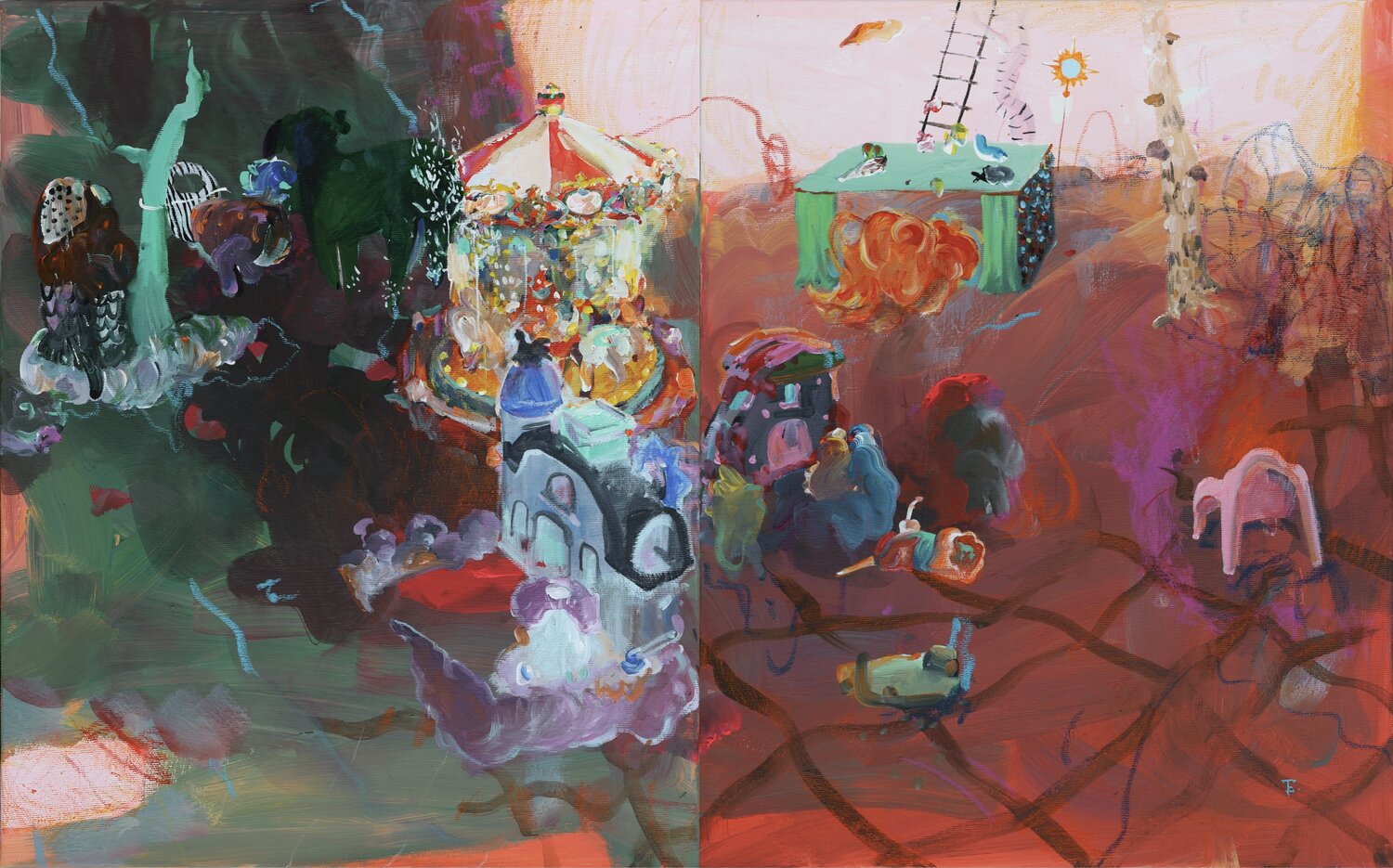 Gentle Invasion 3 Edith Torony Original painting for sale