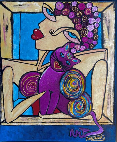 JULIETTE ET ROMÉO by Anne-Marie Torrisi, Painting for Sale on Select