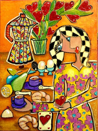LE PARTAGE by Anne-Marie Torrisi, Painting for Sale on Select