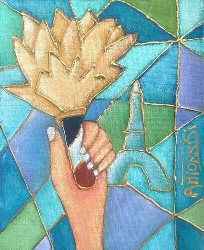 LA FLAMME by Anne-Marie Torrisi, Painting for Sale on Select