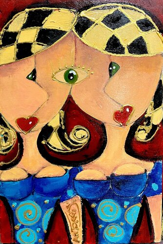 GÉMEAUX astrologie by Anne-Marie Torrisi, Painting for Sale on Select