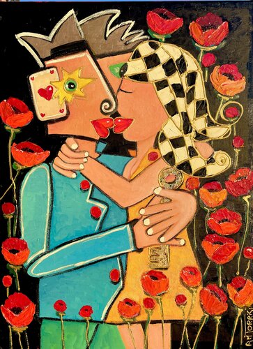 LA CLÉ DU CŒUR by Anne-Marie Torrisi, Painting for Sale on Select