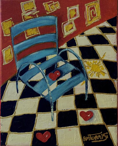 LA CHAISE BLEUE by Anne-Marie Torrisi, Painting for Sale on Select