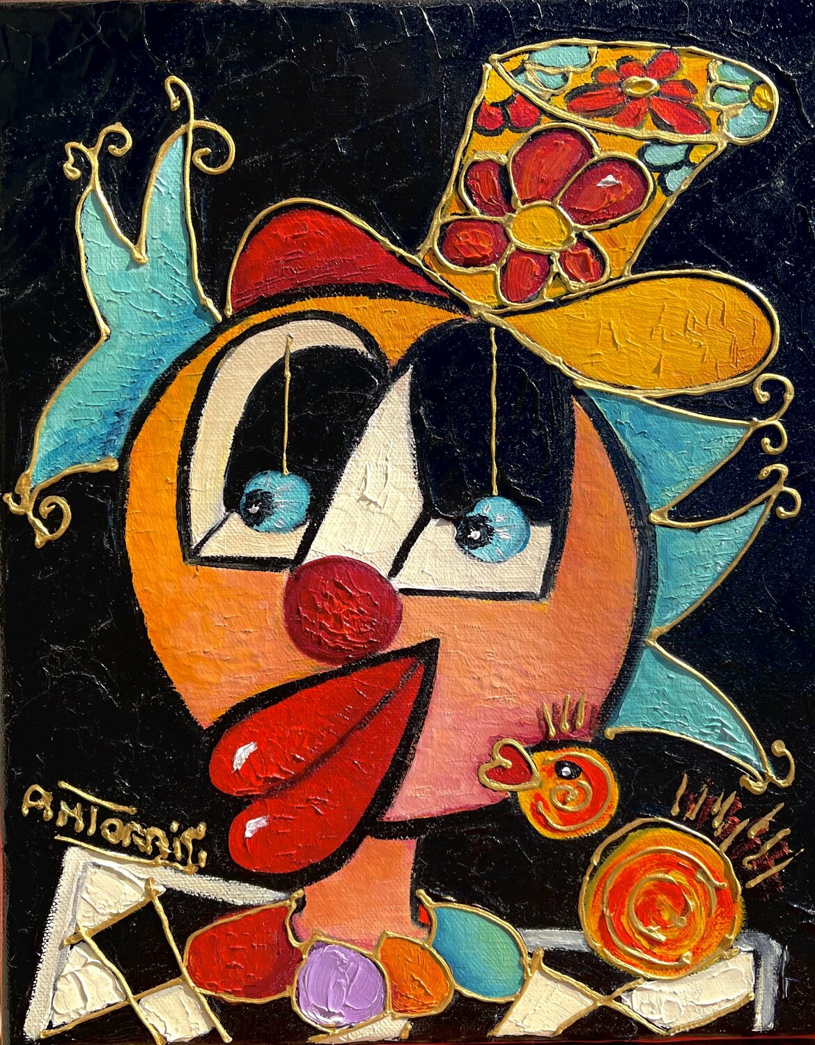 LE FILS DE BONO Anne-Marie Torrisi Original painting for sale
