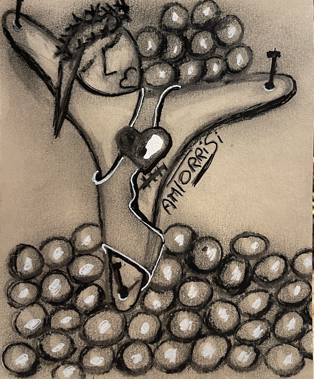 LE CRIST Anne-Marie Torrisi Original painting for sale