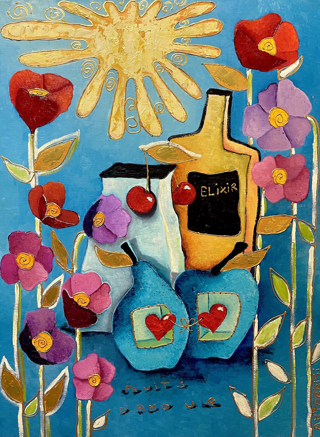 FRUITS D’AMOUR Anne-Marie Torrisi Original painting for sale