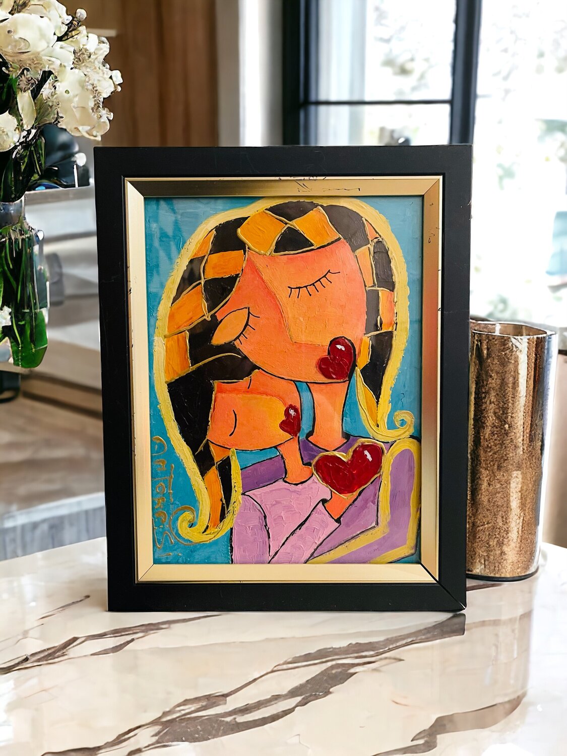 L’ENFANT DE L’AMOUR Anne-Marie Torrisi Original painting for sale