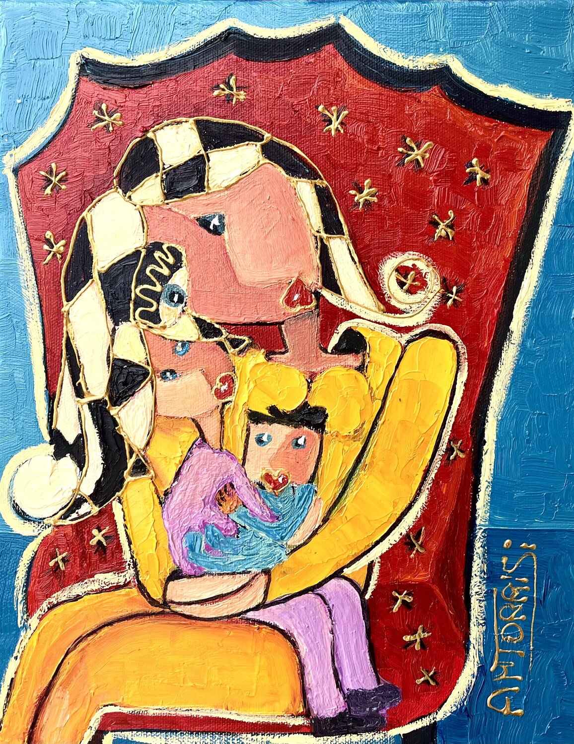 LES FRUITS DE MON AMOUR Anne-Marie Torrisi Original painting for sale