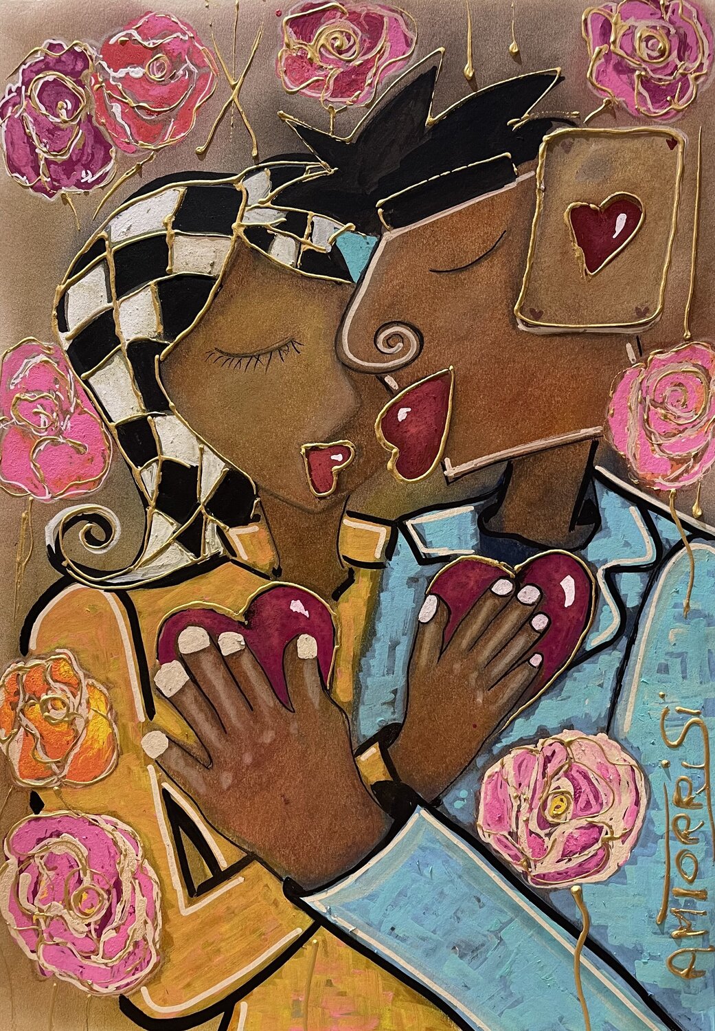 FUSION PASSIONNELLE Anne-Marie Torrisi Drawing for sale