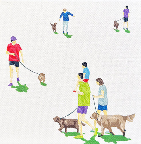 Puppy Love Nano 02 by Stephanie Ho, Painting for Sale on Select