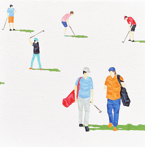 Golfers Nano 42 by Stephanie Ho, Painting for Sale on Select