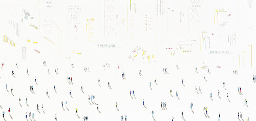 City Calling 01 by Stephanie Ho, Painting for Sale on Select