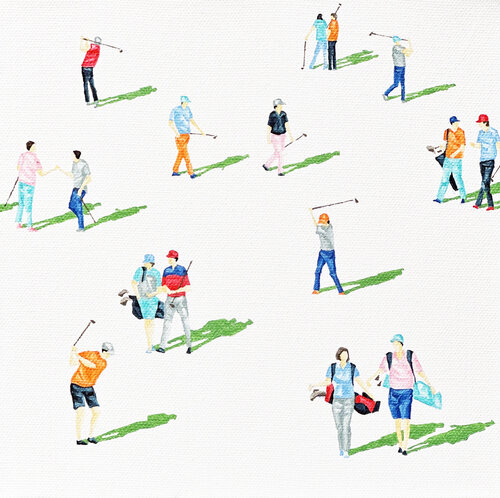 Golfers 50 by Stephanie Ho, Painting for Sale on Select