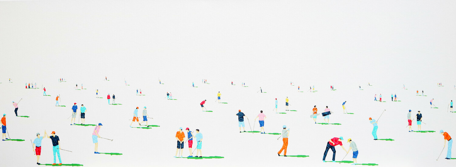 Golfers 35 Stephanie Ho Original painting for sale