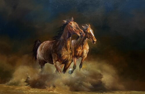 Lights by Emil Kasymov, Painting for Sale on Select