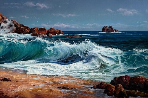 Wind, Waves, and You by Emil Kasymov, Painting for Sale on Select