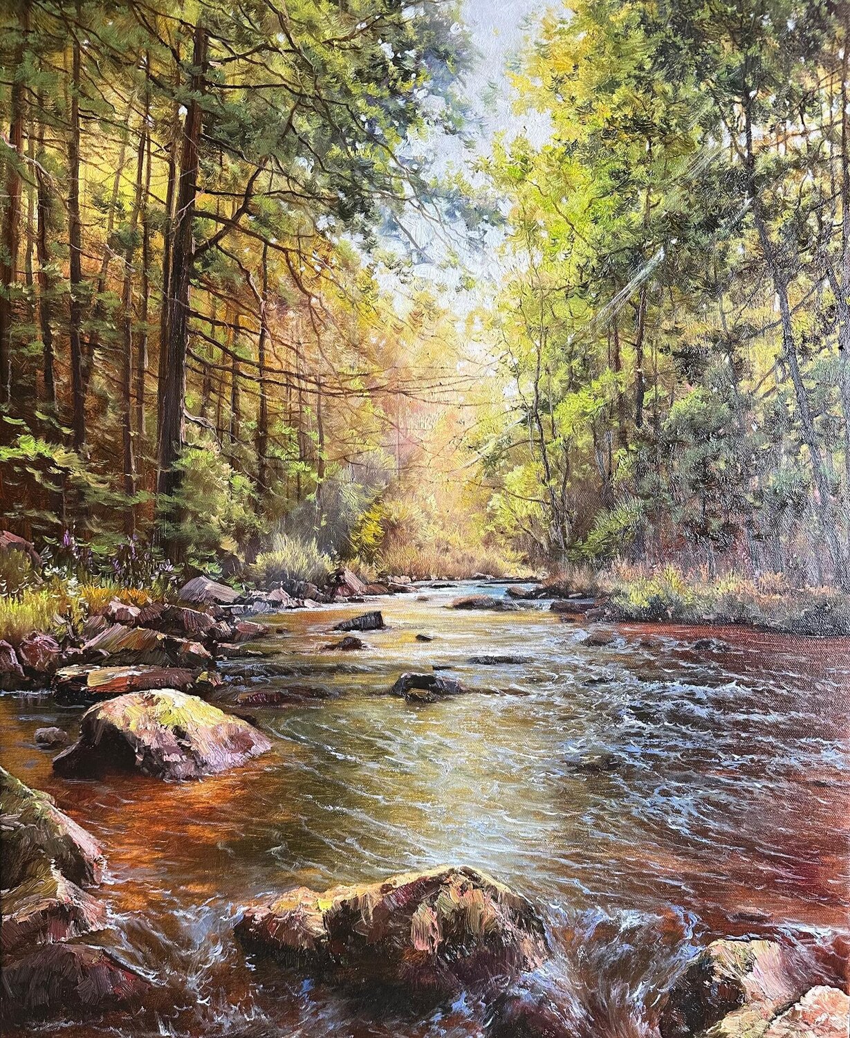 Autumn in the forest Emil Kasymov Original painting for sale