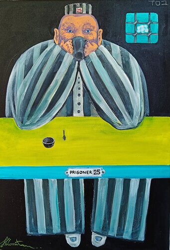Prisoner 25 by Shlomit Aharonovitch, Painting for Sale on Select