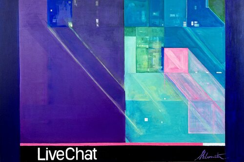 Live Chat by Shlomit Aharonovitch, Painting for Sale on Select