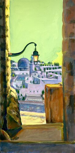 Jerusalem, On the Upper Step by Shlomit Aharonovitch, Painting for Sale on Select