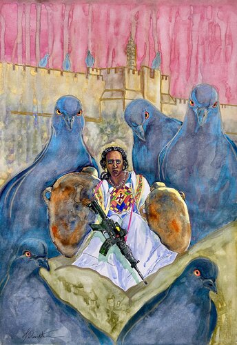 My Neighbor by Shlomit Aharonovitch, Painting for Sale on Select