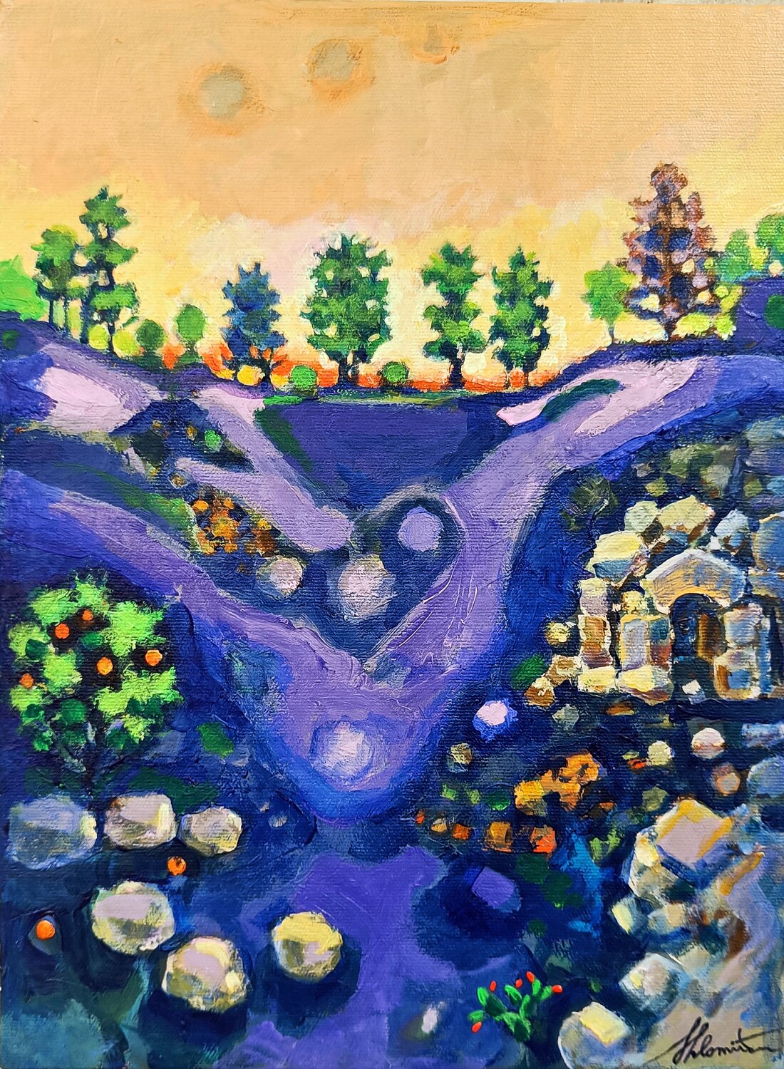 A Womb Shlomit Aharonovitch Original painting for sale