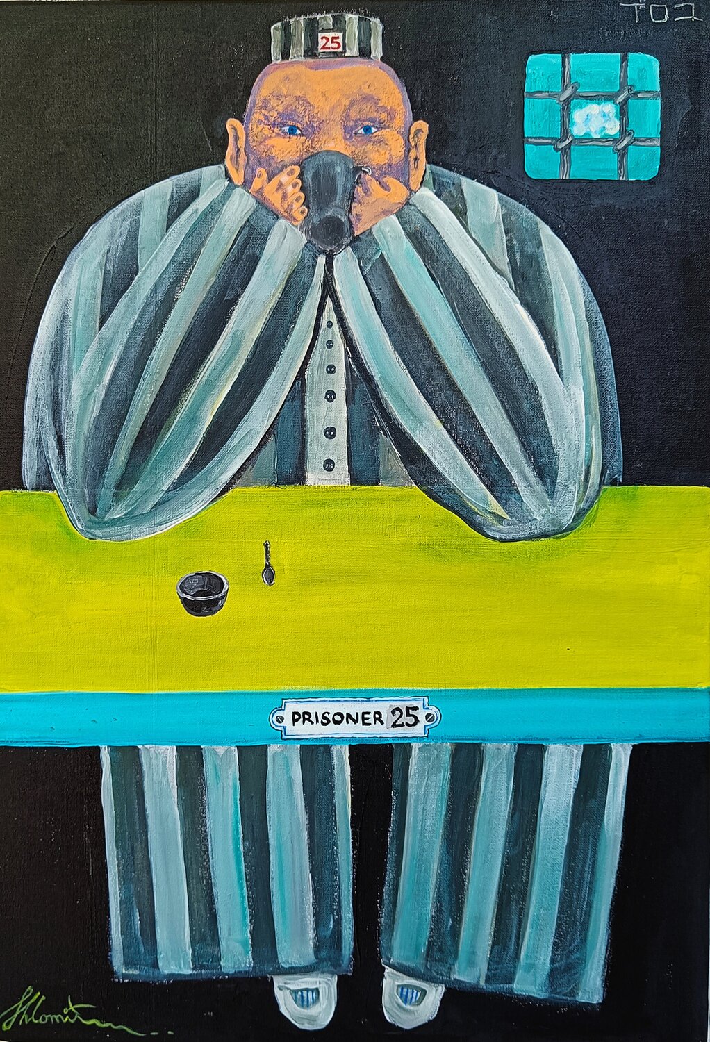 Prisoner 25 Shlomit Aharonovitch Original painting for sale