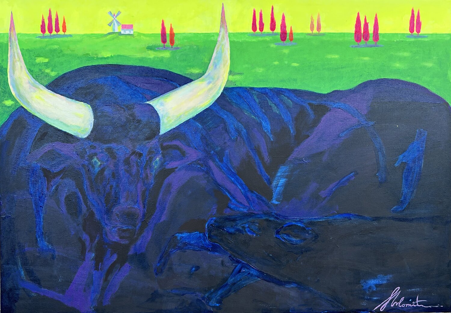 Foundation of the World Shlomit Aharonovitch Original painting for sale