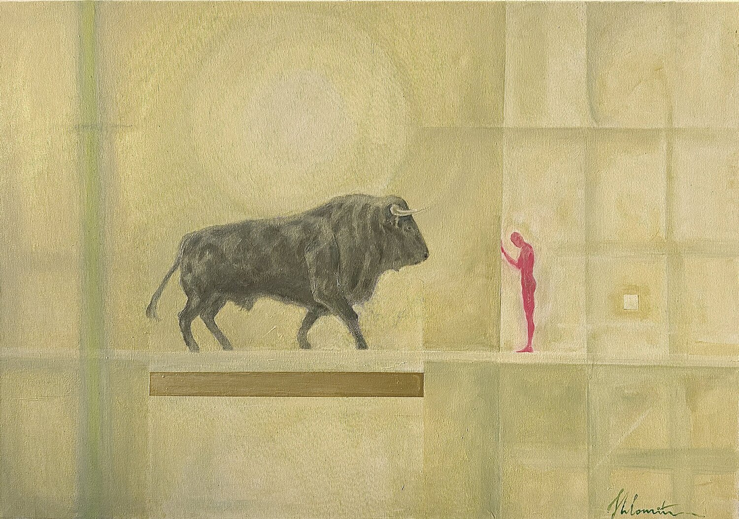 Bowing Shlomit Aharonovitch Original painting for sale