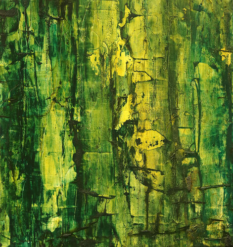 UNTITLED - 20-11-2025 , Green and Yellow Period von Pratap Singh, Malerei kaufen auf Select