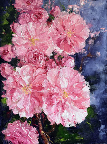 Cherry blossoms by Elena Ivaniuk, Painting for Sale on Select