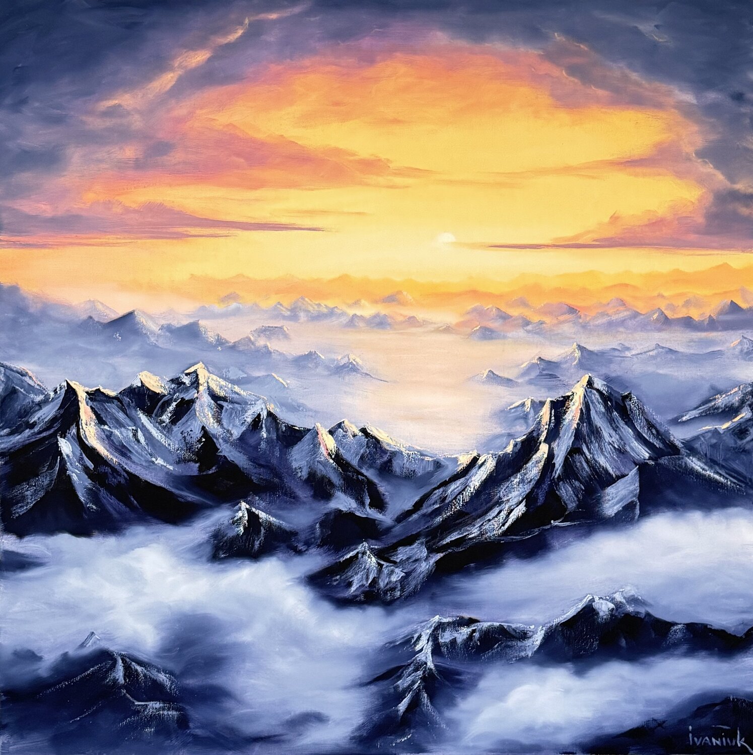 Above the Earth, Beneath Eternity Elena Ivaniuk Original painting for sale