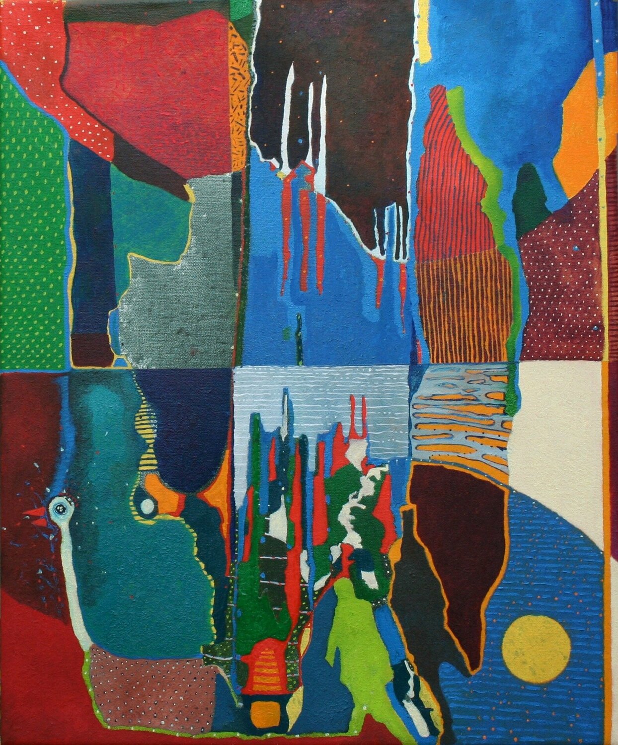 To sit on fence Arribas - Forcada Original painting for sale