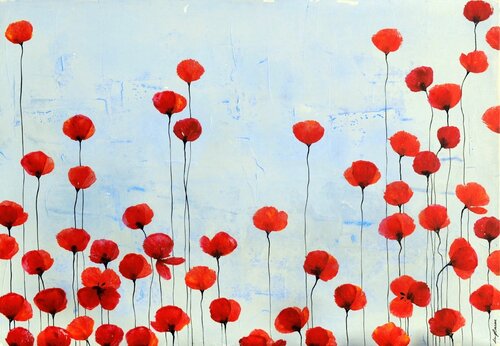 "Field Poppies" by Sophie Duplain, Painting for Sale on Select