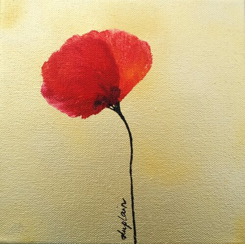 Papavero, 2 by Sophie Duplain, Painting for Sale on Select