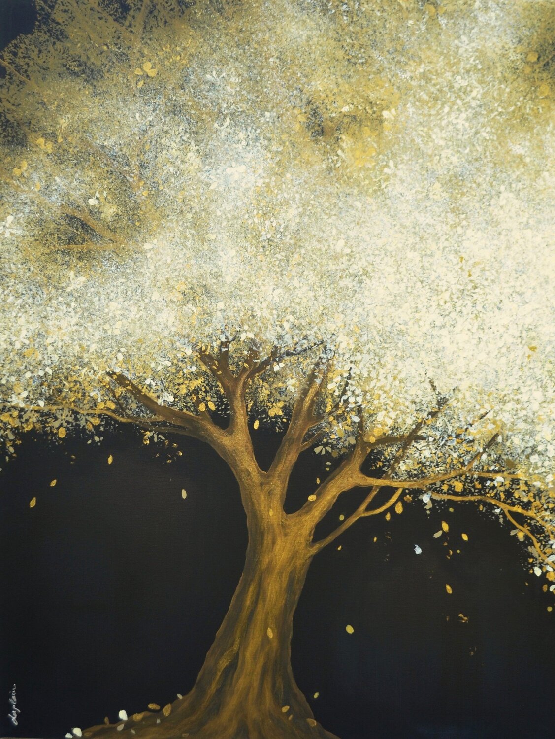 "L'Or et la Matière" Sophie Duplain Original painting for sale