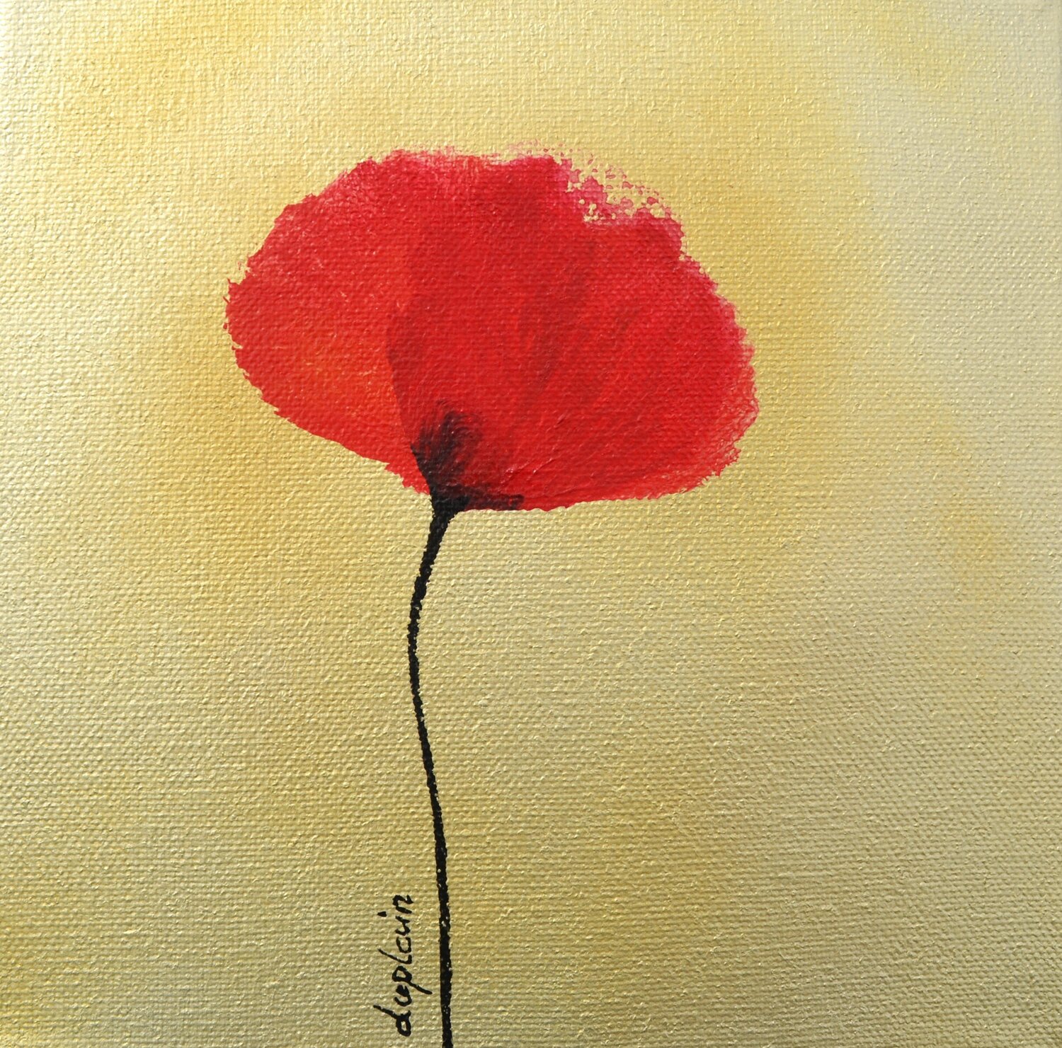 Papavero, 5 Sophie Duplain Original painting for sale