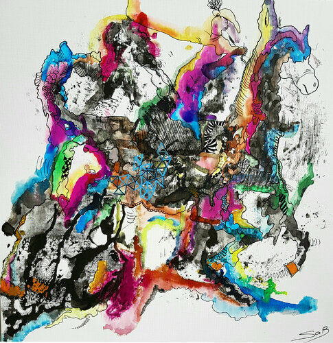 Le chat botté by Sabrina VIOLA, Painting for Sale on Select