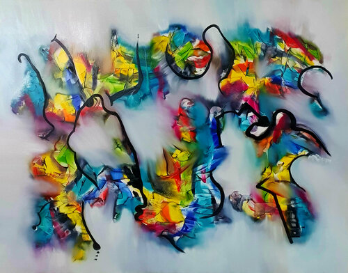 Perroquets by Sabrina VIOLA, Painting for Sale on Select