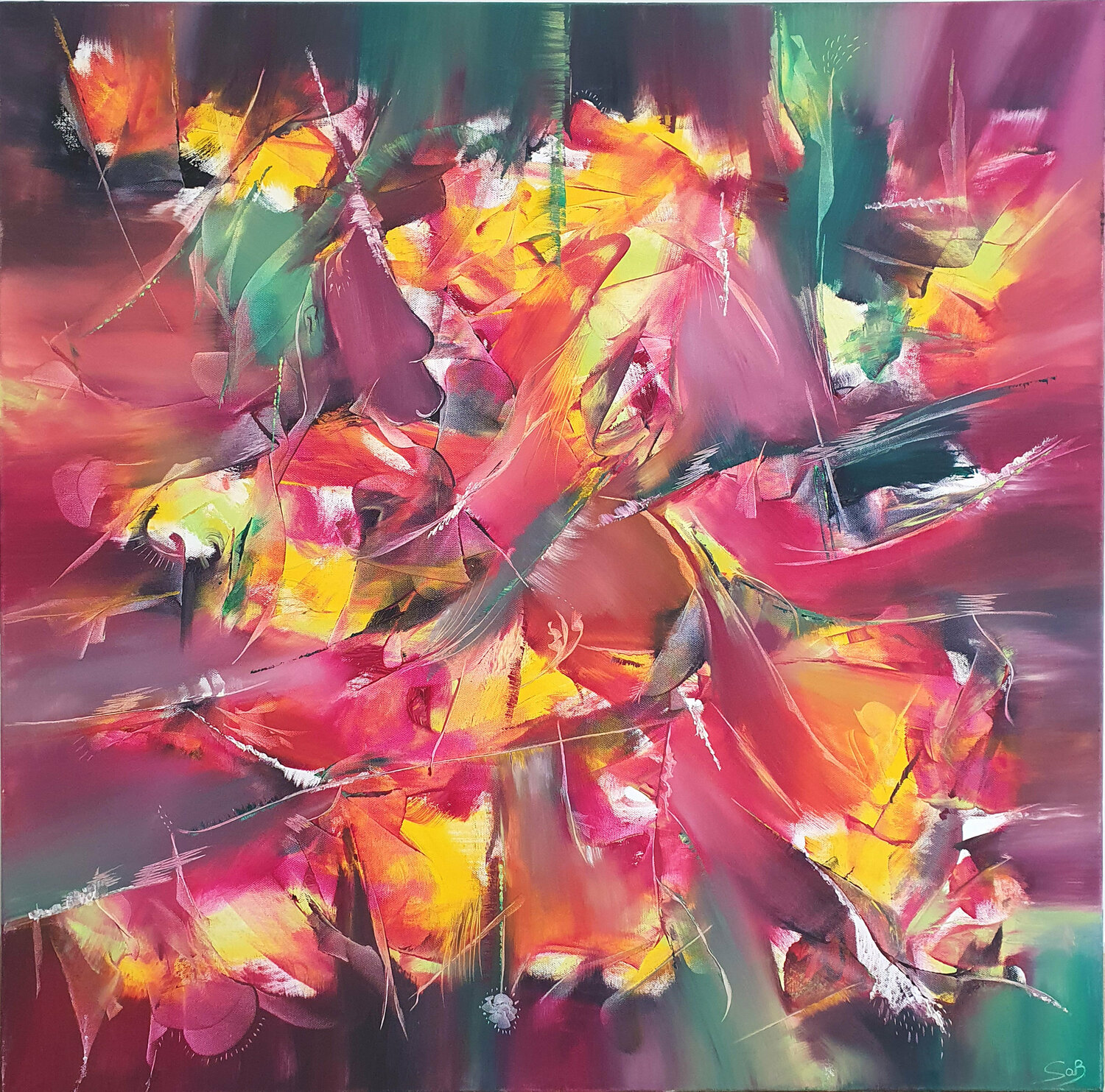 Aurore Boréale Sabrina VIOLA Original painting for sale