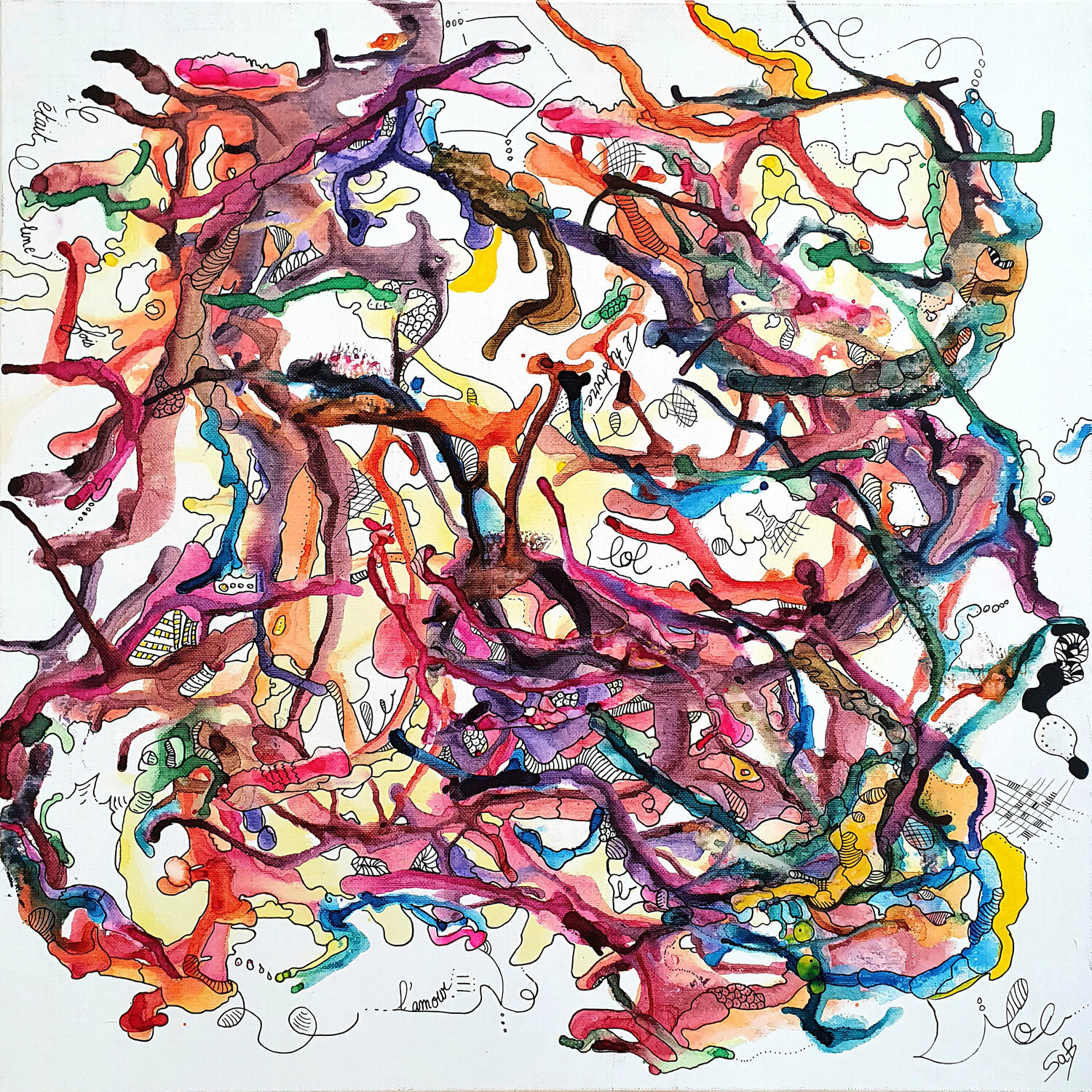 Histoire d'un soir Sabrina VIOLA Original painting for sale