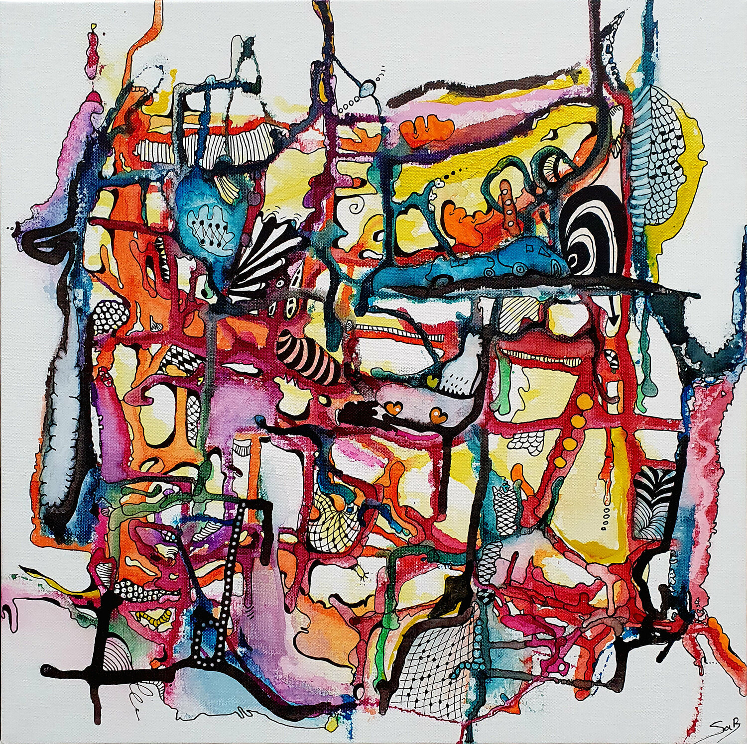 Parcours atypique Sabrina VIOLA Original painting for sale